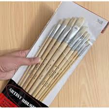 Silverline Artists Paint Brush Set 12pce Mixed Tips - Image 3